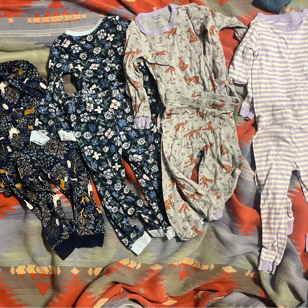 Kids Matching Set - Floral, Fox, and Striped Designs